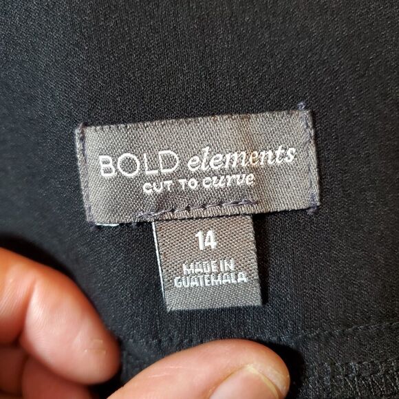 Bold Elements Cut To Curve Black Leggings Size 14 - Picture 4 of 7